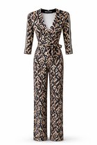 Angelle Milan Jumpsuit - Chique Travelstof - Multibruin