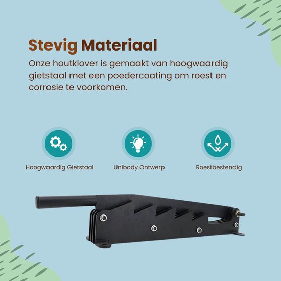 EmberElegance® Houtklover - Houtsplijter - Houtsplitter - Houtklover Wandmodel - Houtkliever - Houtklover Muur - Kloofwig - Splijtwig - Houtklover voor aanmaakhout van EmberElegance® — afbeelding 4