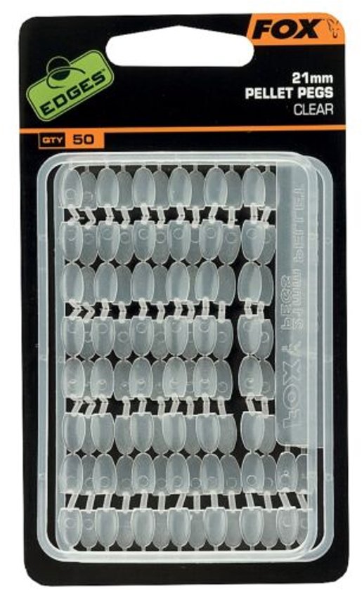 Fox Edges Pellet Pegs - Clear - 13mm - Transparant van Fox — afbeelding 3