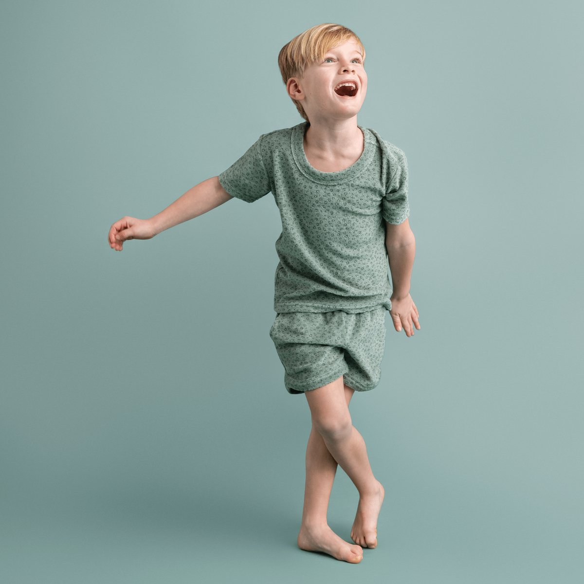 Strandset Jongens - Muslin - Groen - Leopard — afbeelding 2