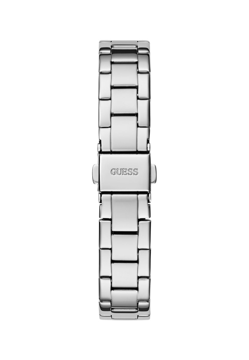 Guess Bette Quartz Analoog Horloge Zilvertint En Blauw Behuizing: 100% Roestvrij Staal| Armband: Roestvrij Staal 29 mm U1423L1M, U1423L5M