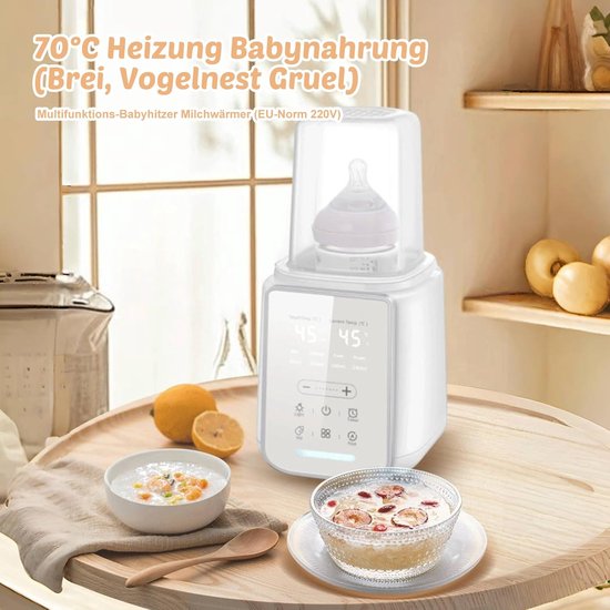 Flesverwarmer voor Baby’s - 8-in-1 Babyvoedingwarmer - Geschikt voor Moedermelk & Flesvoeding - Intelligente Temperatuurregeling — afbeelding 4