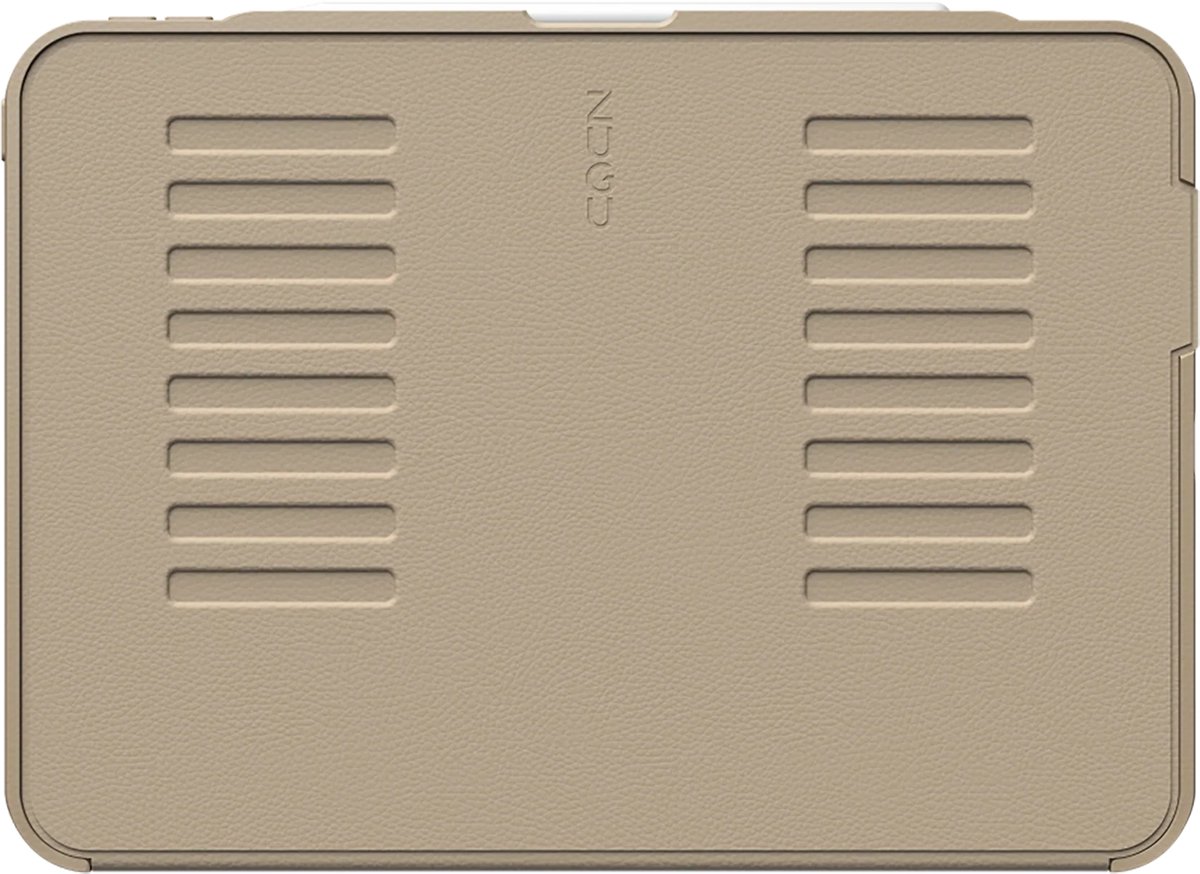 Zugu hoesje iPad Pro 11 (M4-M5) – Verstelbare magnetische standaard met 8 hoeken – Veilige magnetische montage mogelijkheid – Robuuste bumper en stevige TPU + PC behuizing voor valbescherming - Beige
