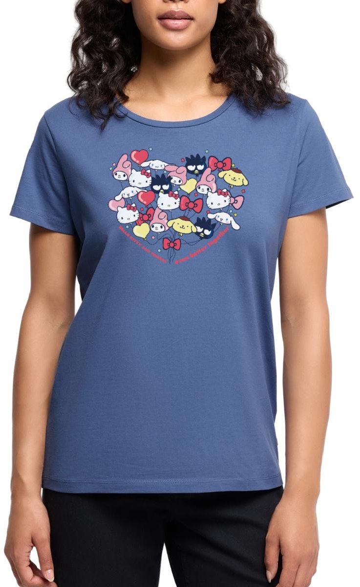 Hello Kitty En Vrienden Ballonnen In Hartvorm Premium T Shirt Dames