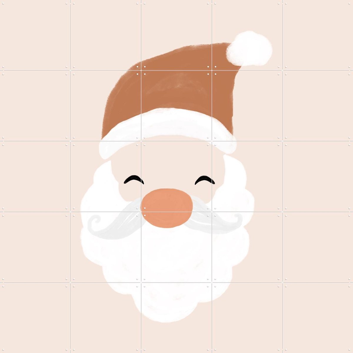 IXXI Santa, Orara Studio & Various - 100 x 100 cm - Gratis ophangtool - Grote wanddecoratie en posters - Cartoonesk, Illustraties, Speels, Woonkamer