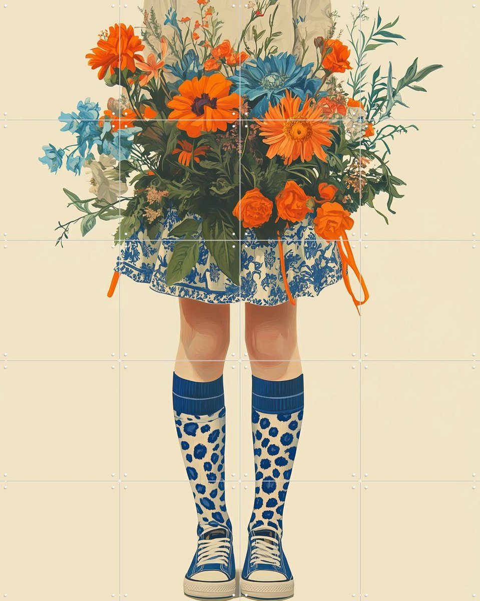 IXXI made in holland II, Mirjam Duizendstra - 80 x 100 cm - Gratis ophangtool - Grote wanddecoratie en posters - Digitale Kunst, Speels, Illustraties