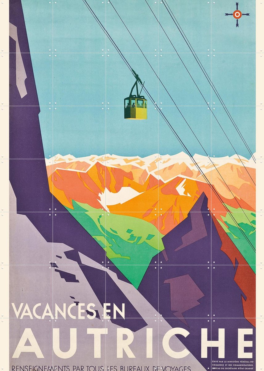 IXXI Austria Poster, Bridgeman Images - 100 x 140 cm - Gratis ophangtool - Grote wanddecoratie en posters - Grafisch Ontwerp, Illustraties, Vintage