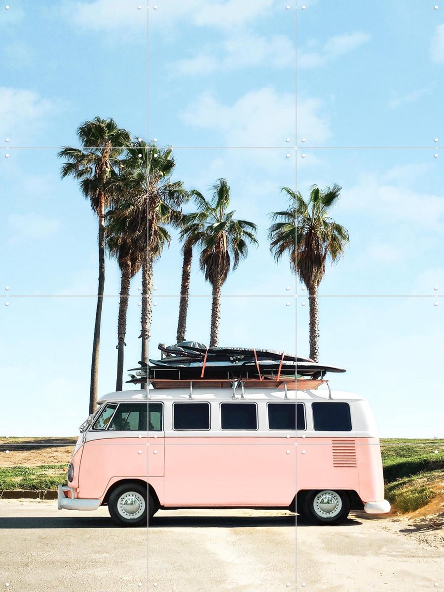 IXXI Venice Beach, Paul Fuentes - 60 x 80 cm - Gratis ophangtool - Grote wanddecoratie en posters - Fotografie, Vintage, Speels, Pop art, Kleurrijk