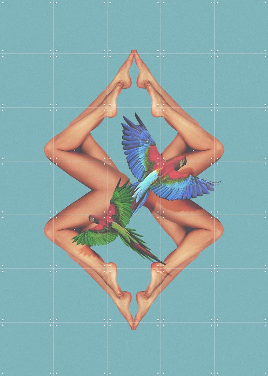 IXXI Bodies, Fran Rodriguez - 100 x 140 cm - Gratis ophangtool - Grote wanddecoratie en posters - Illustraties, Digitale Kunst, Pop art, Kleurrijk