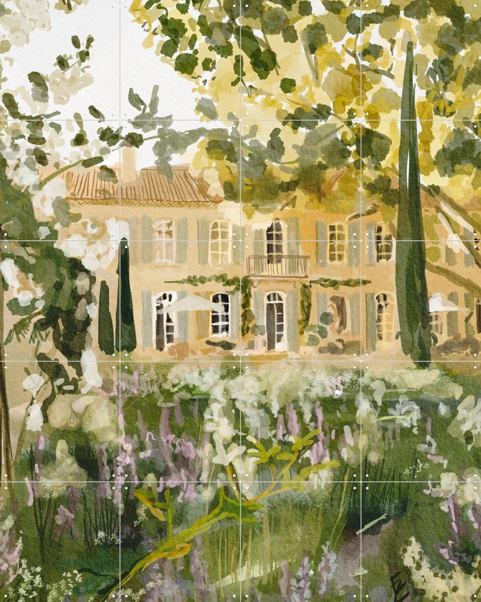 IXXI Magical French garden, Ekaterina Zagorska - 80 x 100 cm - Gratis ophangtool - Grote wanddecoratie en posters - Impressionisme, Naturalisme