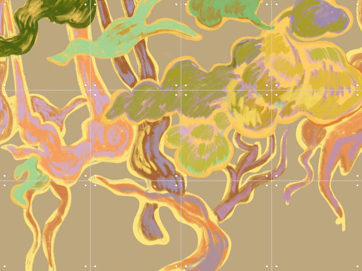 IXXI Taking Root, Arty Guava & Van Gogh 21st Century - 80 x 60 cm - Gratis ophangtool - Grote wanddecoratie en posters - Digitale Kunst, Klassiek