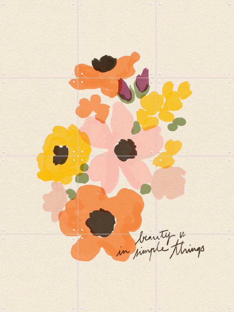 IXXI Simple Things, Sacrée Frangine - 60 x 80 cm - Gratis ophangtool - Grote wanddecoratie en posters - Illustraties, Aquarel, Speels, Woonkamer