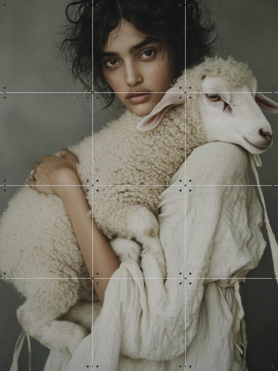 IXXI Mila, STUDIO HANNAH LEMHOLT - 60 x 80 cm - Gratis ophangtool - Grote wanddecoratie en posters - Fotografie, Realisme, Naturalisme, Slaapkamer