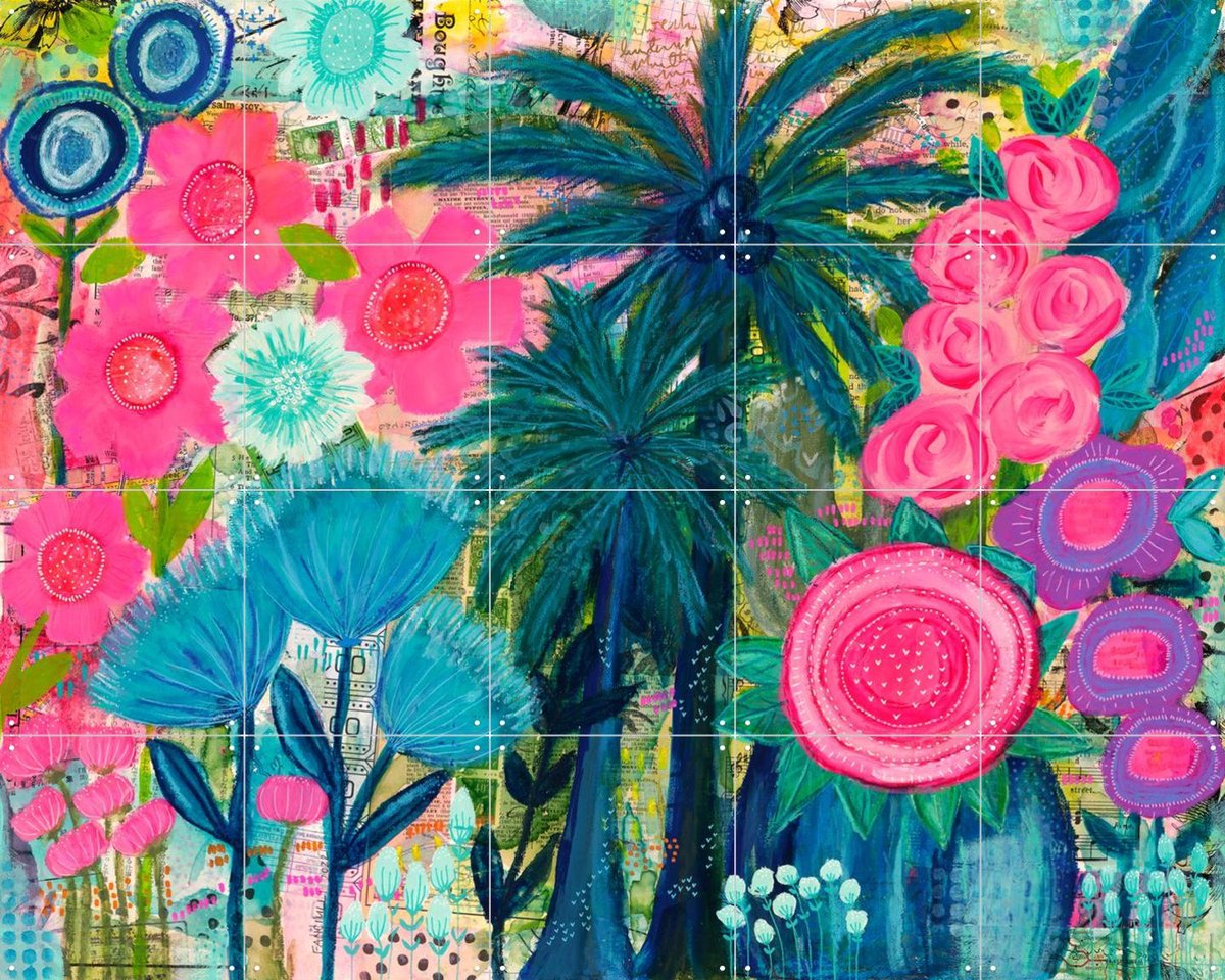 IXXI Lorraine, Yvette Fanciulli - 100 x 80 cm - Gratis ophangtool - Grote wanddecoratie en posters - Kleurrijk, Gemengde Technieken, Abstract, Speels