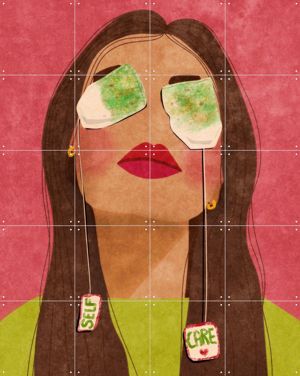 IXXI Tea Break, Raissa Oltmanns - 80 x 100 cm - Gratis ophangtool - Grote wanddecoratie en posters - Digitale Kunst, Pop art, Illustraties, Grafisch