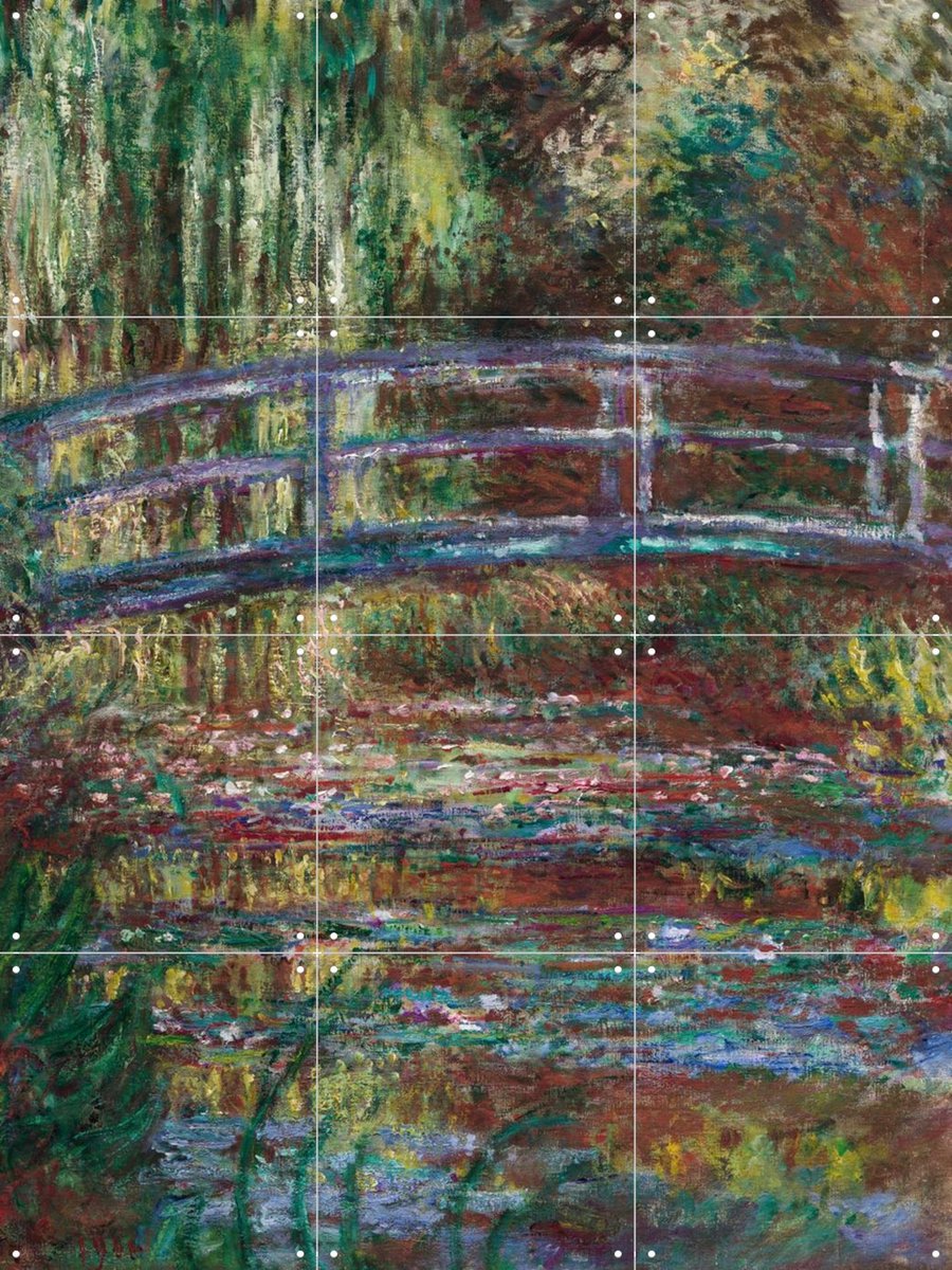 IXXI The Water Lily Pond, Claude Monet & Museum of Fine Arts Boston - 60 x 80 cm - Gratis ophangtool - Grote wanddecoratie en posters - Olieverf