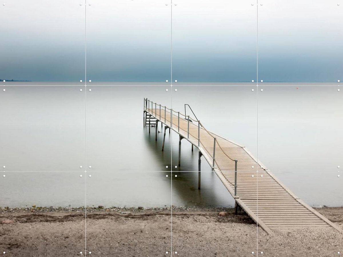 IXXI Silence at the Jetty in Denmark, Claire Droppert - 80 x 60 cm - Gratis ophangtool - Grote wanddecoratie en posters - Minimalisme, Fotografie