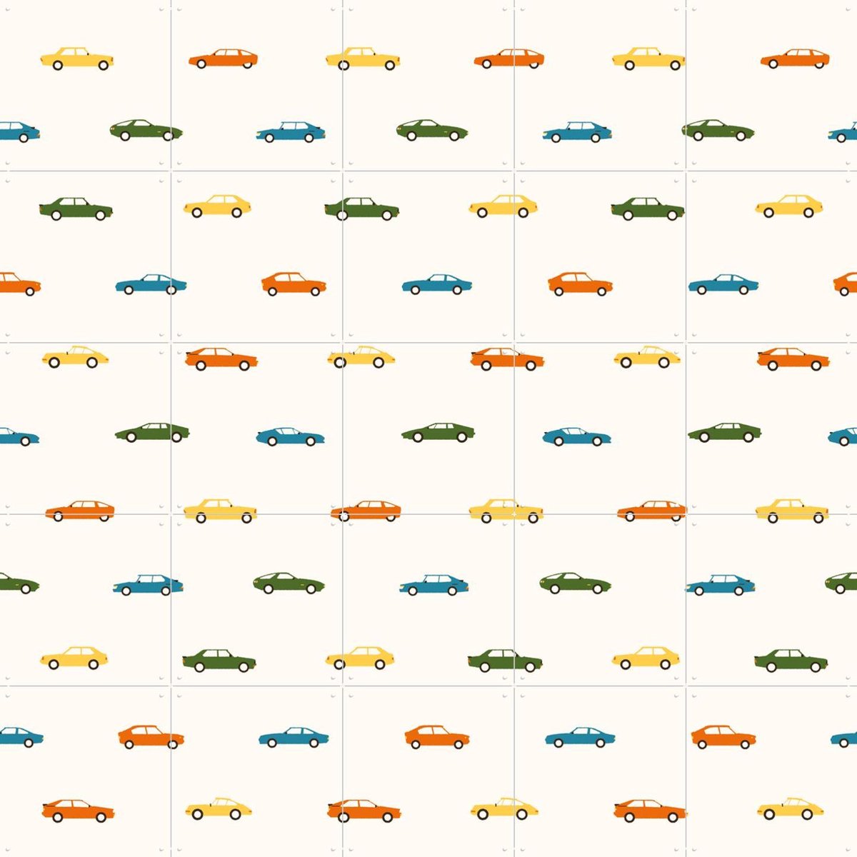 IXXI My Favorite Cars, Florent Bodart - 100 x 100 cm - Gratis ophangtool - Grote wanddecoratie en posters - Speels, Grafisch Ontwerp, Vintage