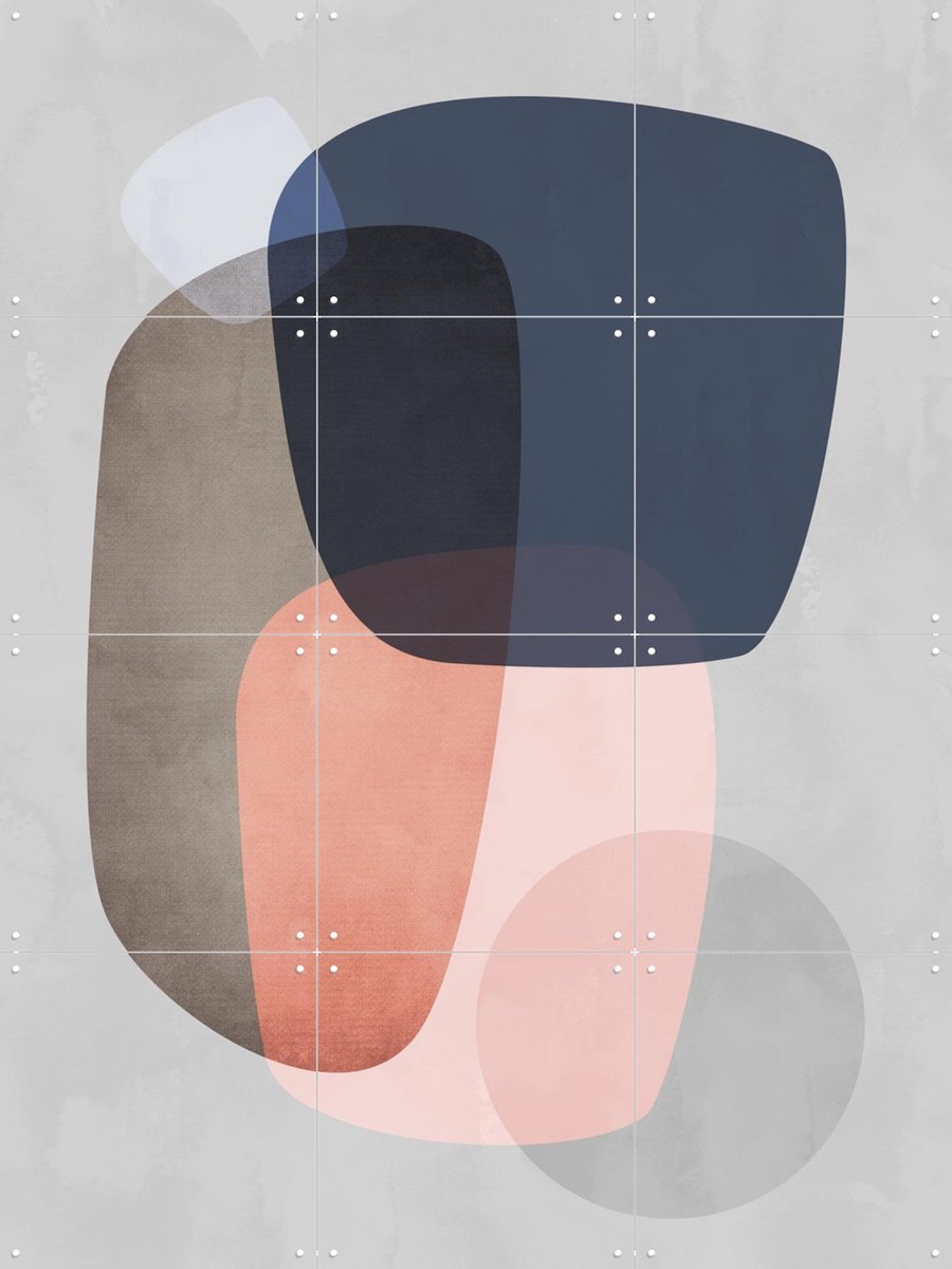 IXXI Graphic 189C, Mareike Böhmer - 60 x 80 cm - Gratis ophangtool - Grote wanddecoratie en posters - Illustraties, Abstract, Geometrische Kunst