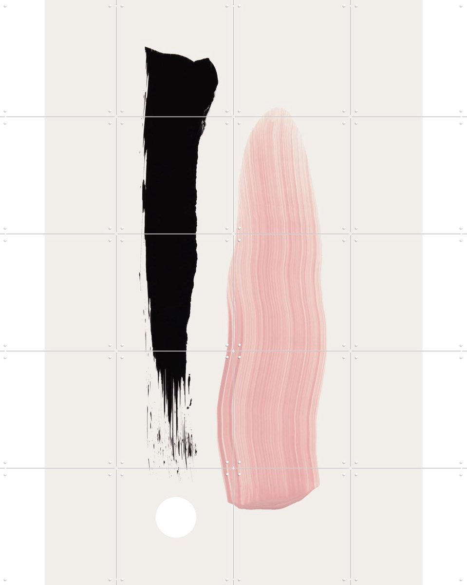 IXXI First Touch, uplusmestudio & Various - 80 x 100 cm - Gratis ophangtool - Grote wanddecoratie en posters - Abstract, Kwaststreken, Minimalisme