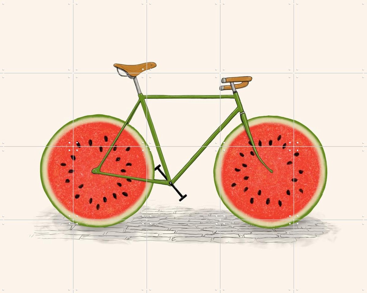 IXXI Juicy Print, Florent Bodart - 100 x 80 cm - Gratis ophangtool - Grote wanddecoratie en posters - Kleurrijk, Cartoonesk, Speels, Illustraties