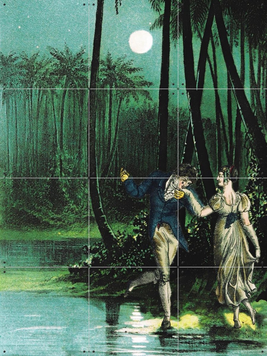 IXXI Moonlight Serenade, Extrovisions - 60 x 80 cm - Gratis ophangtool - Grote wanddecoratie en posters - Surrealisme, Naturalisme, Klassiek, Vintage