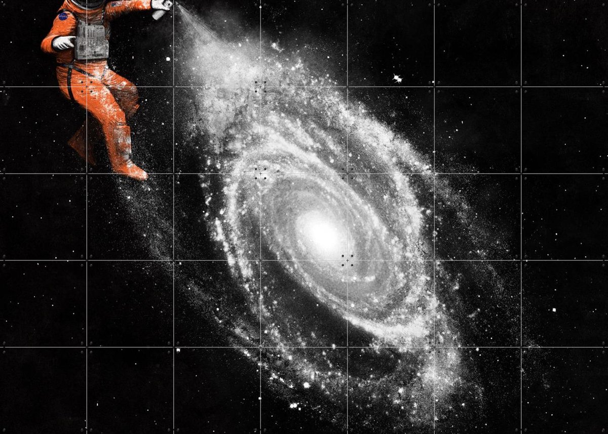 IXXI Space Art, Florent Bodart - 140 x 100 cm - Gratis ophangtool - Grote wanddecoratie en posters - Surrealisme, Digitale Kunst, Pop art