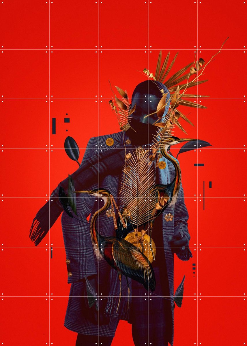 IXXI Midnight Jazz in Orleans, Frank Moth - 100 x 140 cm - Gratis ophangtool - Grote wanddecoratie en posters - Illustraties, Collage, Gemengde
