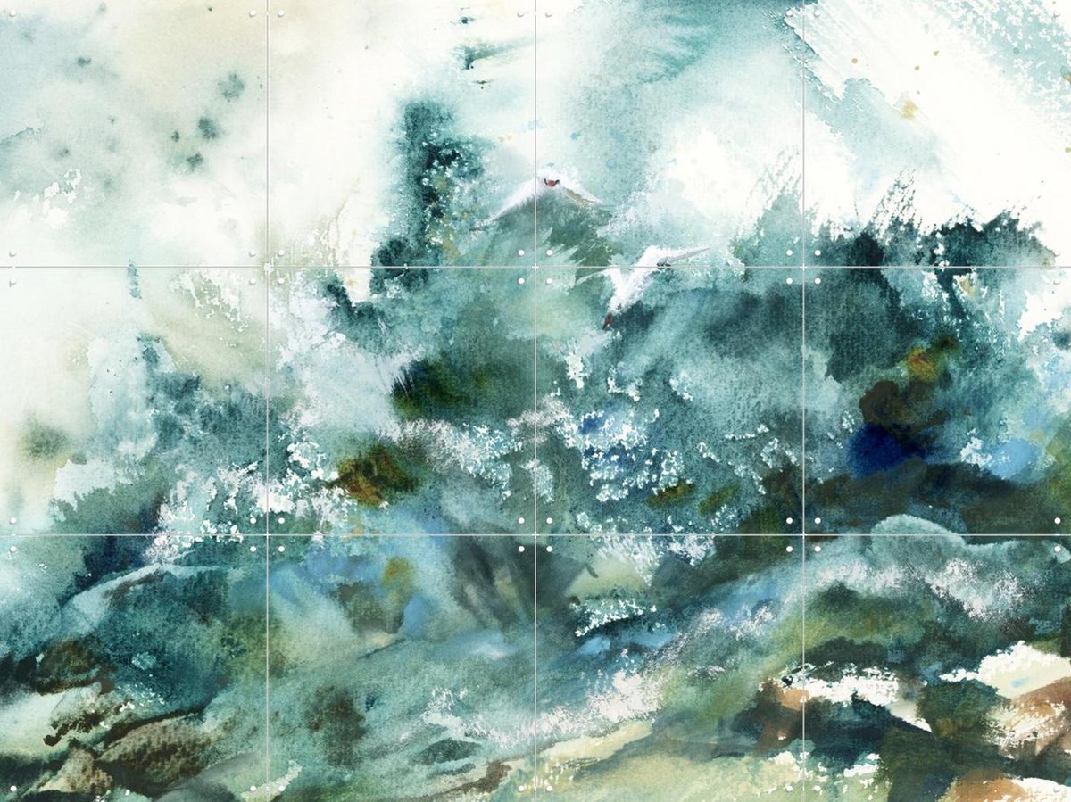 IXXI Green Landscape, Canot Stop Painting - 80 x 60 cm - Gratis ophangtool - Grote wanddecoratie en posters - Aquarel, Abstract, Impressionisme