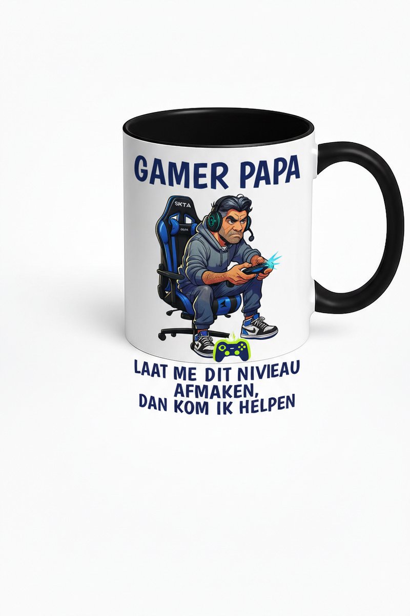 Gamer Papa Mok - Gepersonaliseerde Koffiemok voor Gaming Vaders