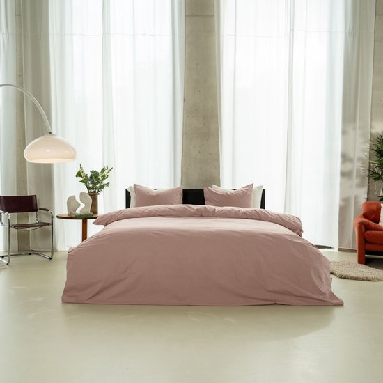 Kayori Kayori Puro Dekbedovertrek Perkal - 240x200-220 +2 slopen - Lits-jumeaux - Hotelkwaliteit - Oudroze