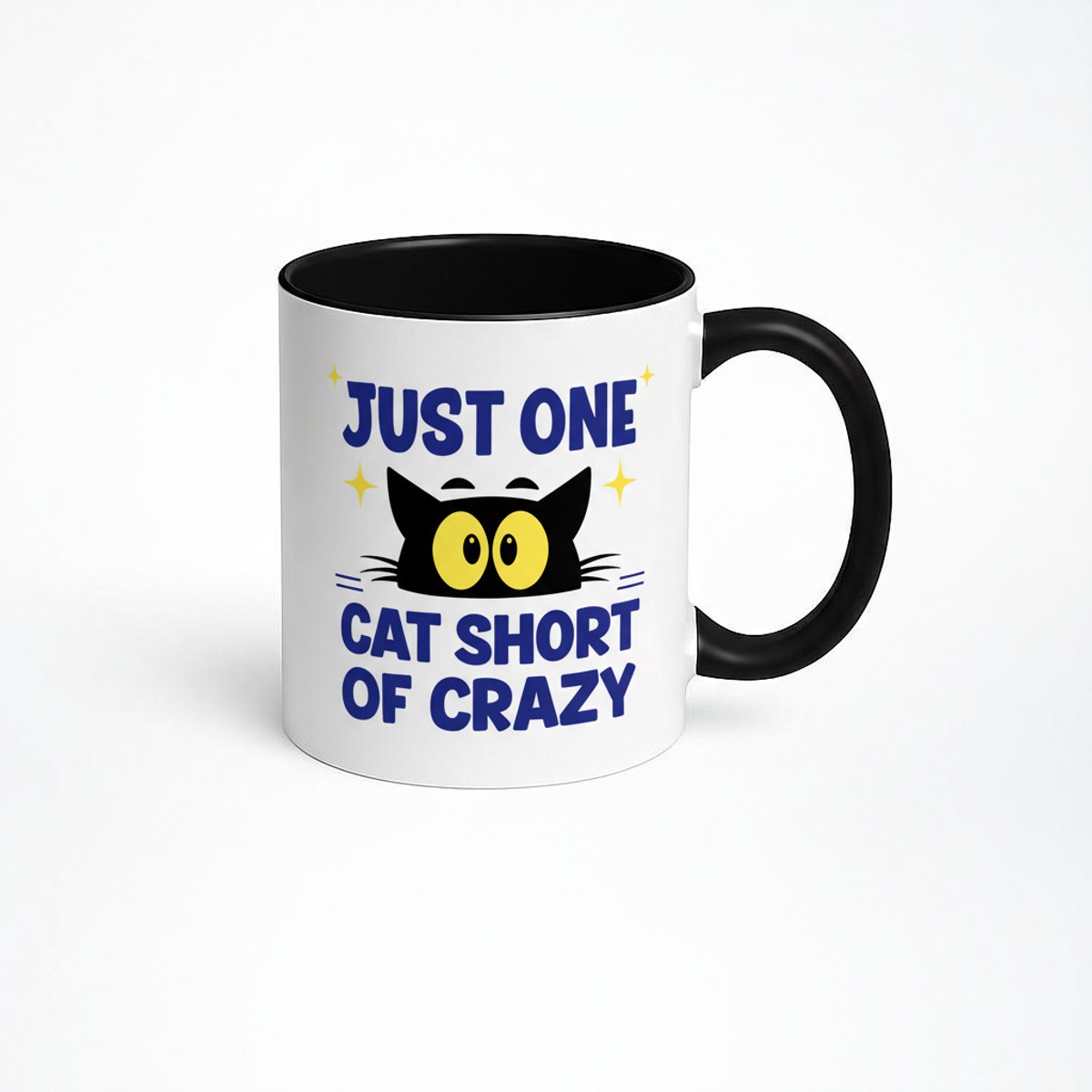 Just One Cat Short Of Crazy - Koffiemok met Katten Design