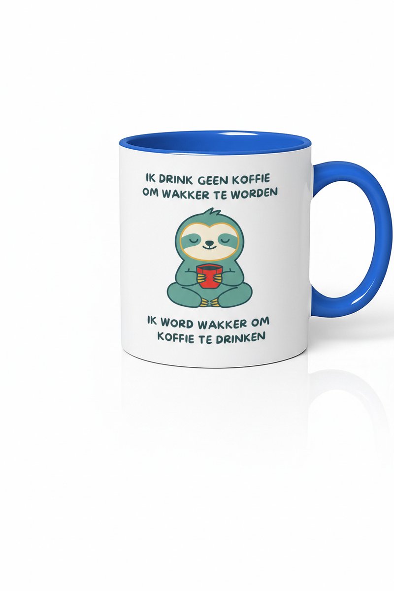 Sloth Koffiemok - Ik Word Wakker Om Koffie Te Drinken