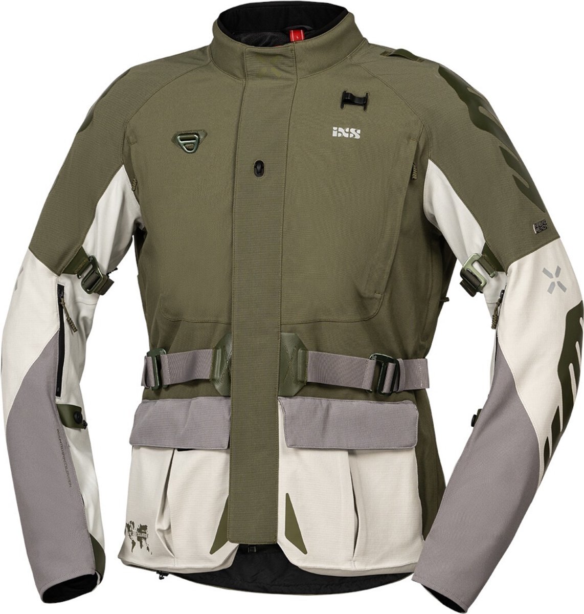 IXS Venture-STX 1.0 Waterdichte Groen Grijs Textiele Motorjas - Jas
