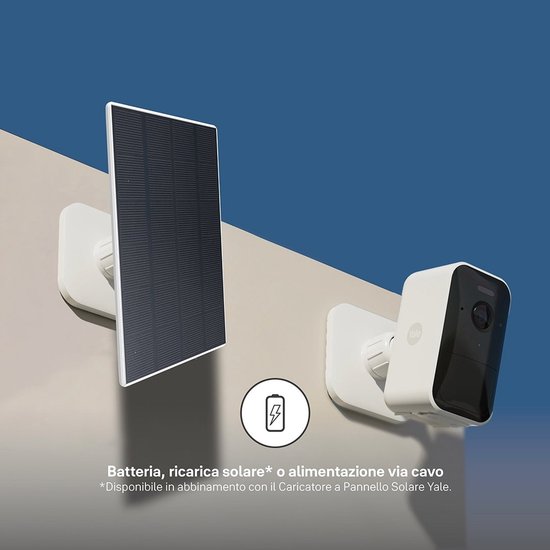 Yale - Zonnepaneel-oplader - Wit - Accessoire Slimme Buitencamera van Yale — afbeelding 5