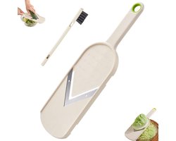 2 stuks - Handmandoline snijmachine - Roestvrijstalen V-vormig mes - Wit - Koolsnijder - Ultrafijne snijmachine - Multifunctionele snijmachine - Groene kool- en slasnijder
