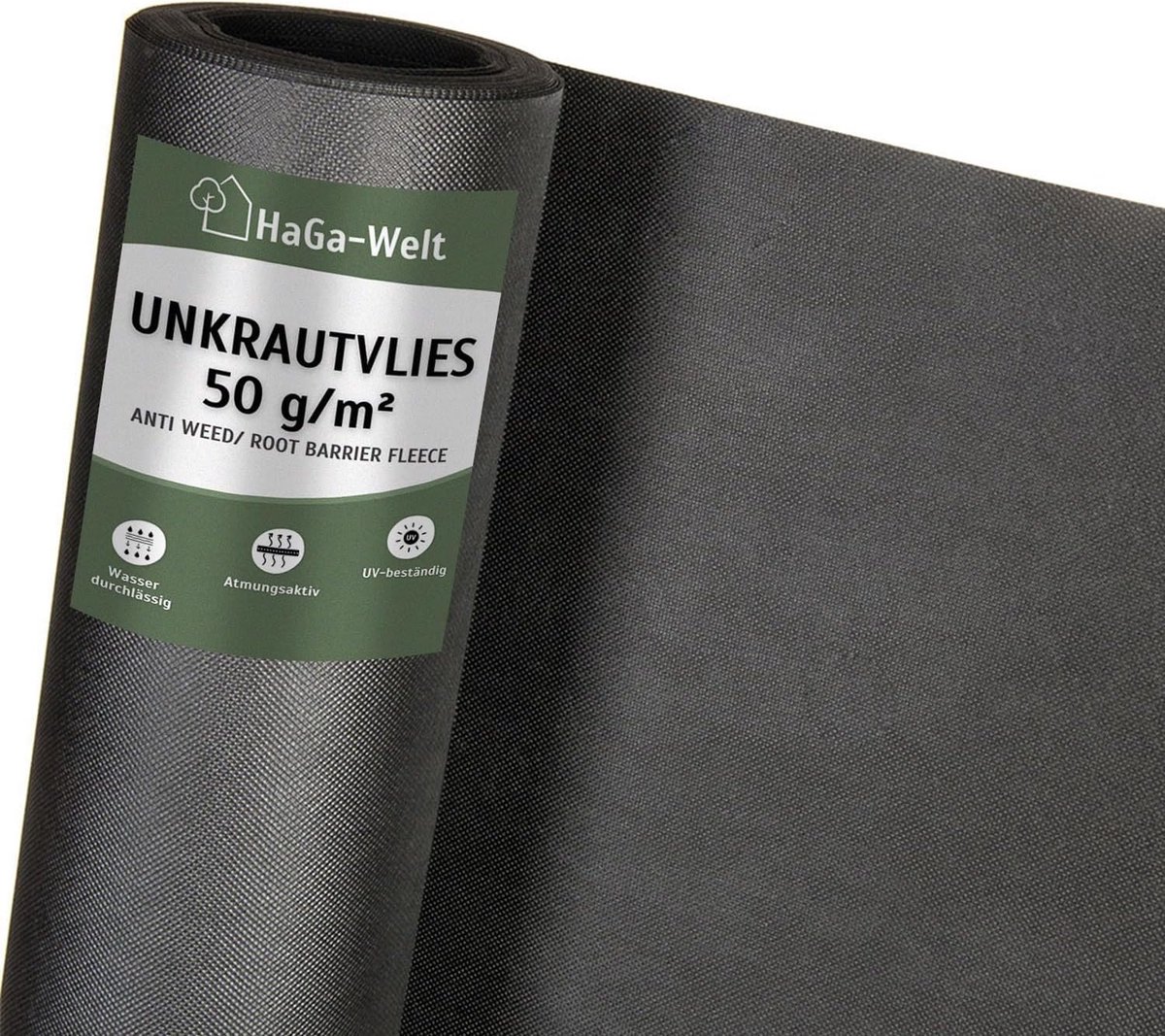 Tuinvlies Onkruiddoek - Gronddoek Bodembedekker - Onkruid Vrij Houden - Waterdoorlatend UV-Gestabiliseerd - 12 x 50 Meter