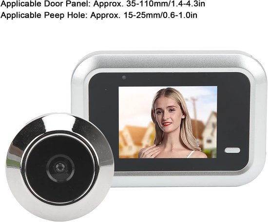 Digitale Deurcamera - Elektronische Deurspion - Veiligheid Thuis - 160 Graden Groothoek - 24 Inch HD Scherm van Merkloos — afbeelding 5