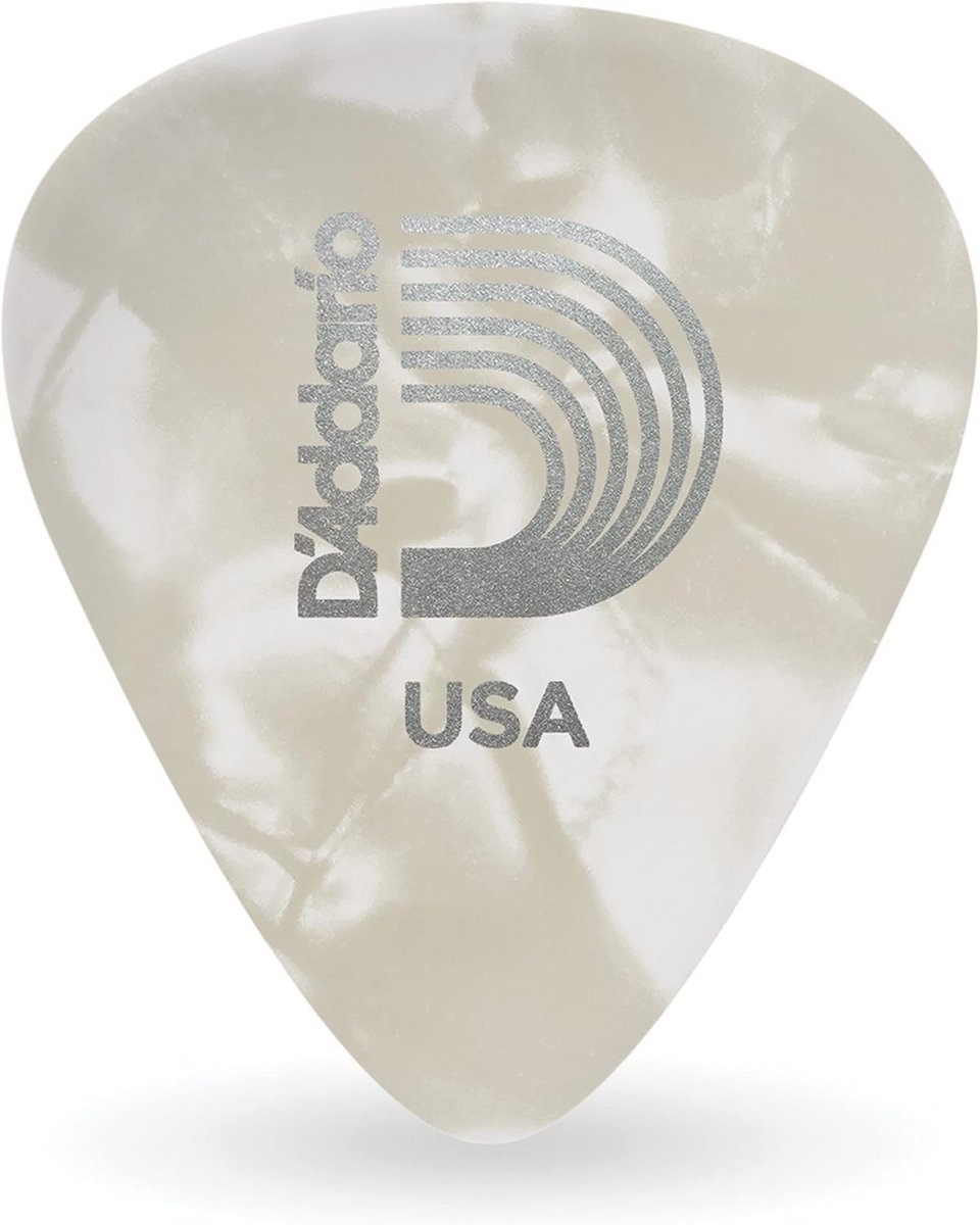 Gitaar Plectrums - Picks Celluloid - Muziek Spelen - Standaard Vorm - 25 Stuks - Wit Parel