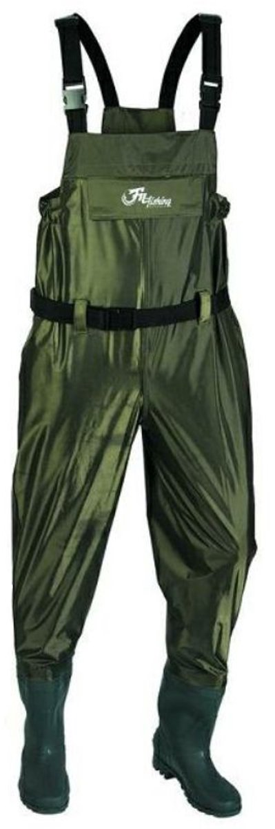 Fil Chest Wader Size #42 - Waadpak - PVC en Nylon - Schoenmaat #42 - Donkergroen - Voor Vissen en Outdoor