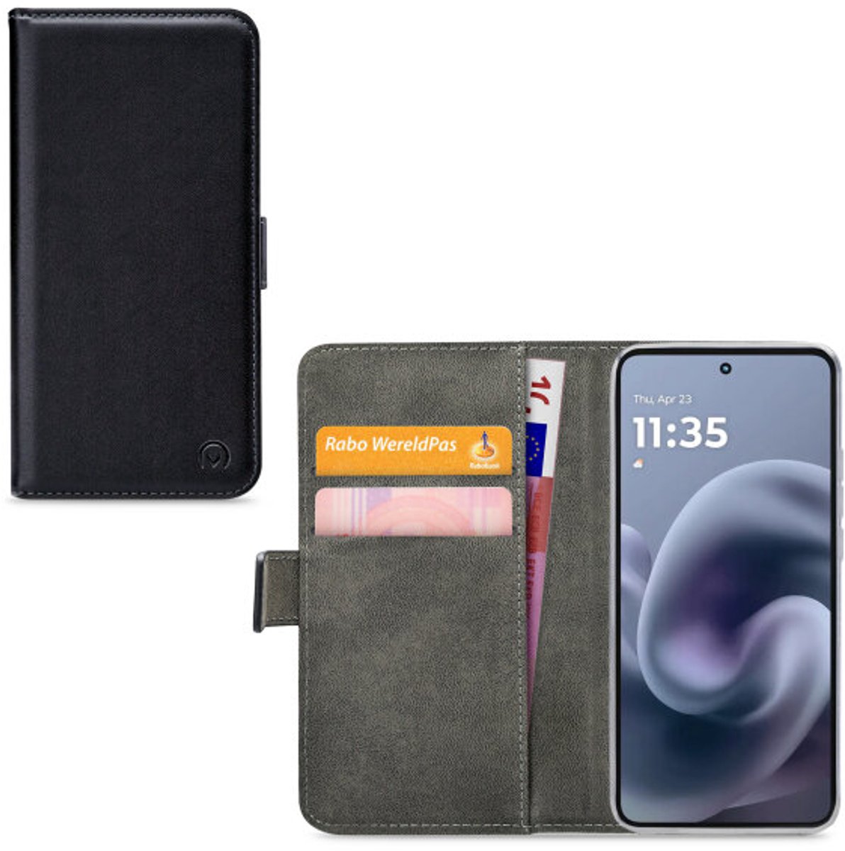 Mobilize Classic Gelly Wallet Book Case Motorola Moto G86 Power Black
