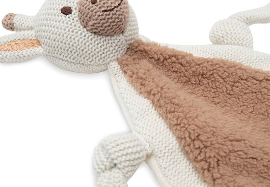Knuffeldoekje Giraf - Speendoekje Baby - Baby Comfort - Extra Zacht Fleece - 29x20 cm - Wit Beige — afbeelding 2
