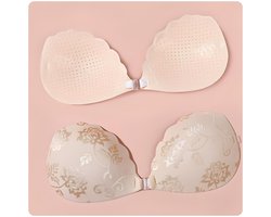 Markal Samonosende Beha - Biustonosz - Kant - Voorkant Sluiting - Beige