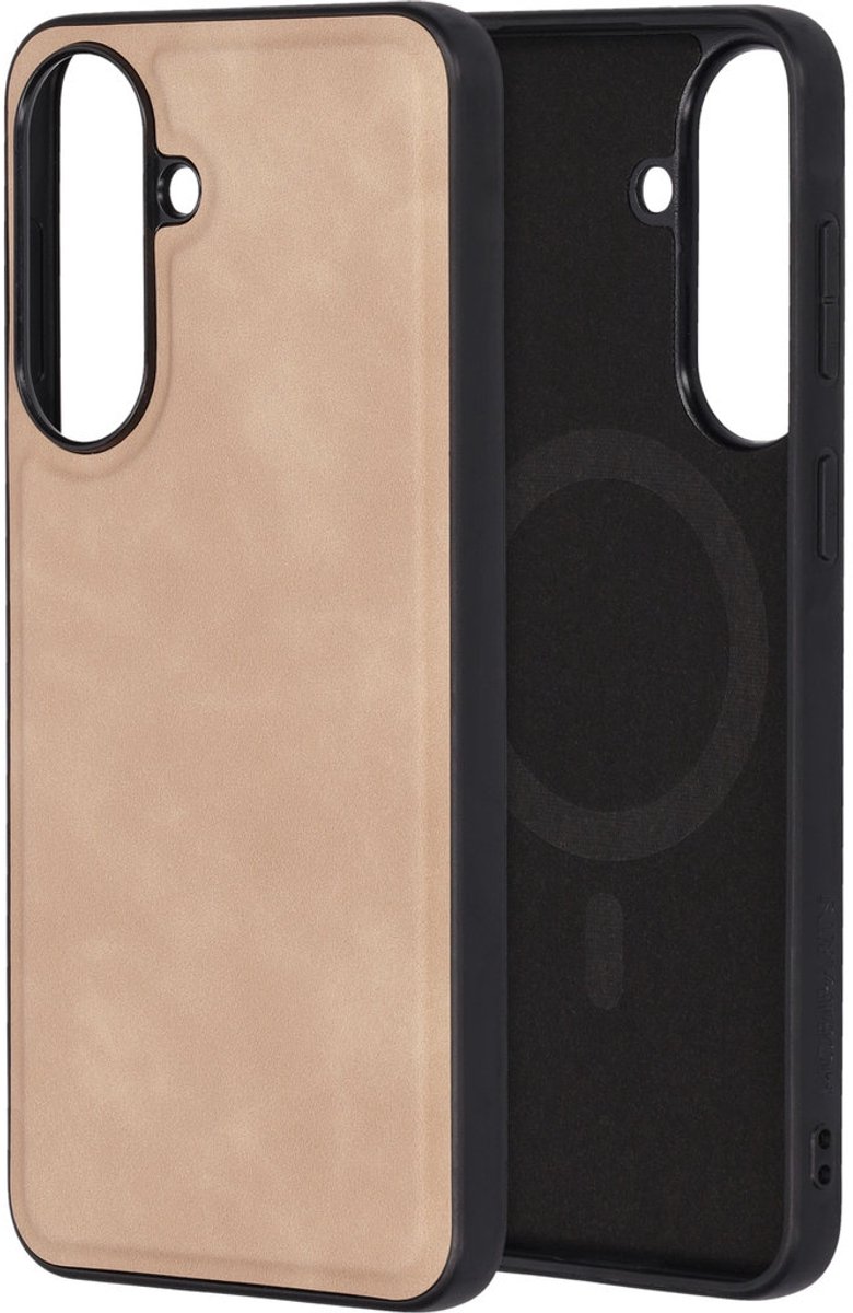 Mobiparts Classic Backcover geschikt voor Samsung Galaxy A57 Moonstone - Beige - MagSafe