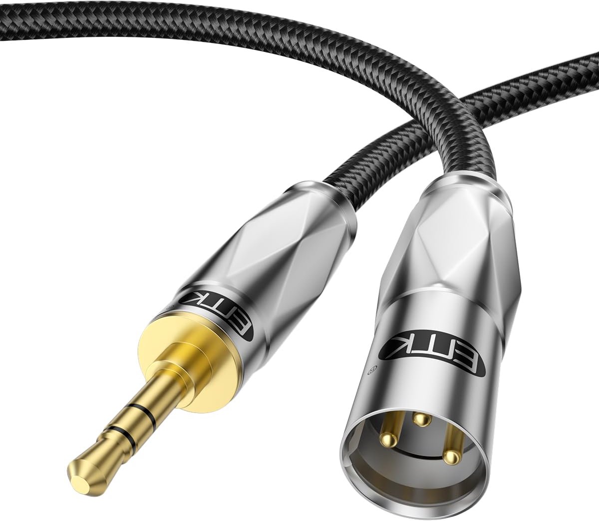 Audio Kabel - 3.5mm naar XLR - Muziek Aansluiten - Asymmetrische Verbinding - 1 Meter - Zwart