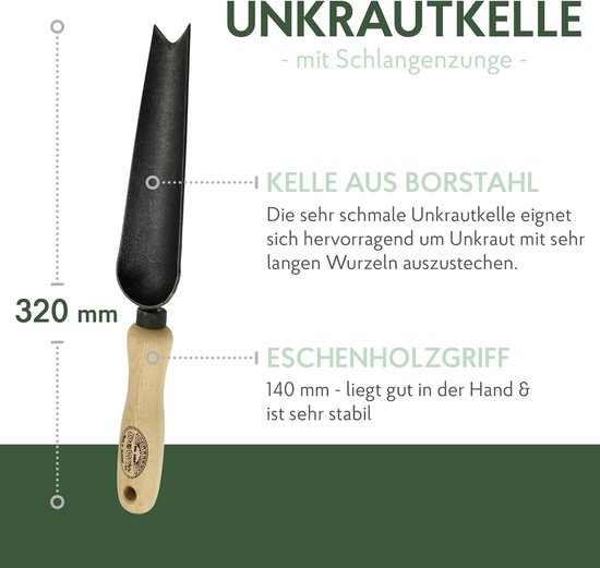 Onkruidtroffel - Onkruidsteker - Tuinonderhoud - Gemaakt van boorstaal - 32 cm lengte van Merkloos	 — afbeelding 5