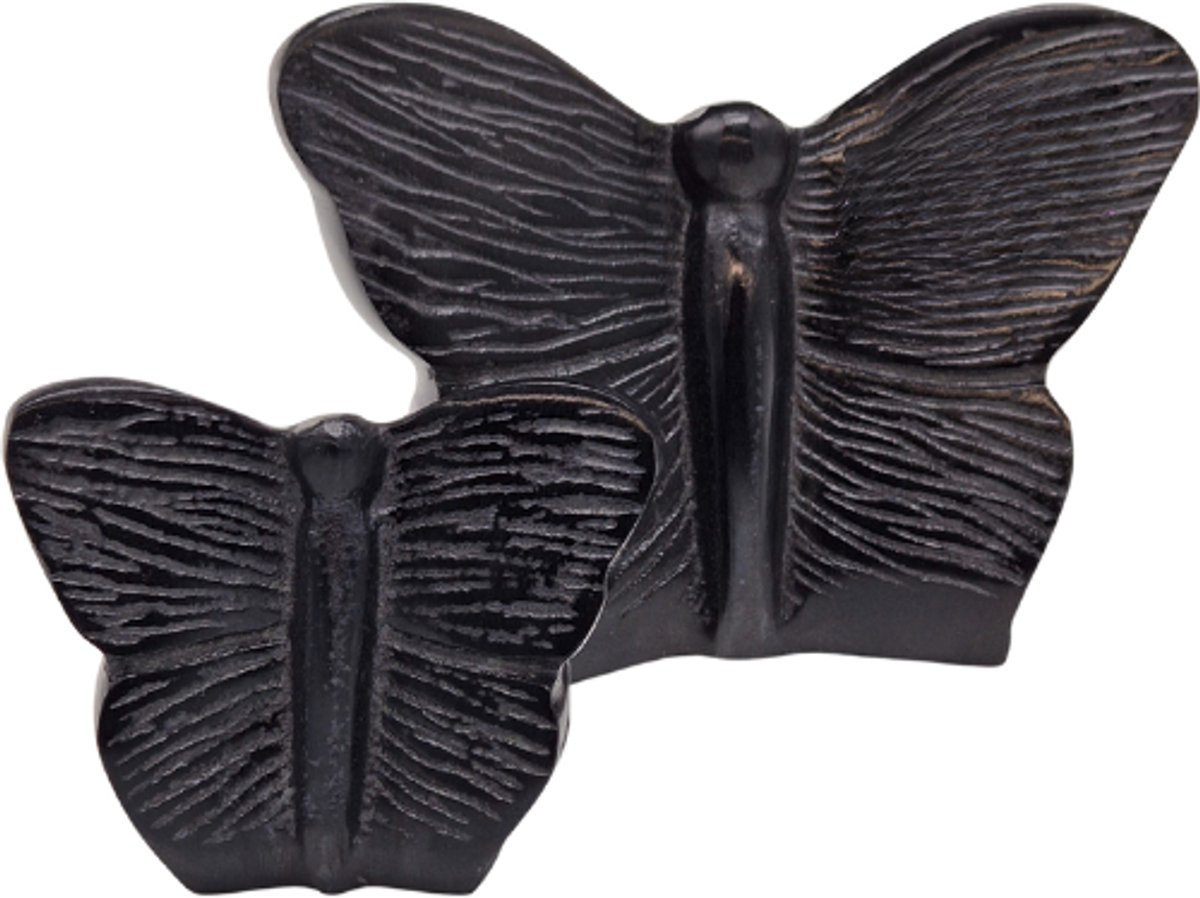 Urnenspecialist® - Vlinder urn - Butterfly Urn - Maat L - 14x8x5cm - Zwart - Black - 75ML