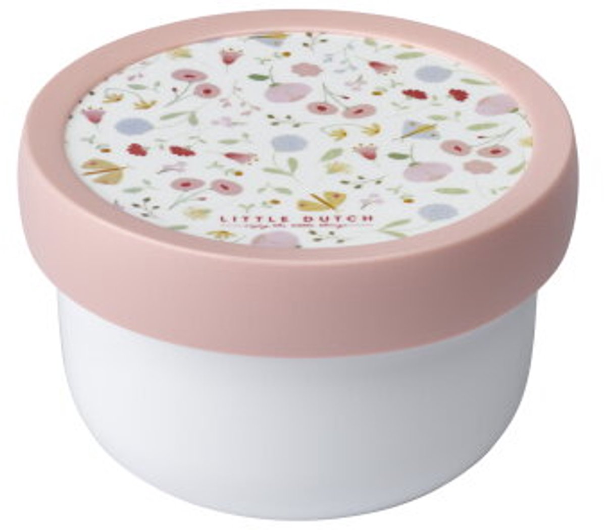 Mepal fruitbox Campus – 300 ml – Inclusief fruitvorkje – Sluit goed af – Snackdoosje – Flowers & Butterflies