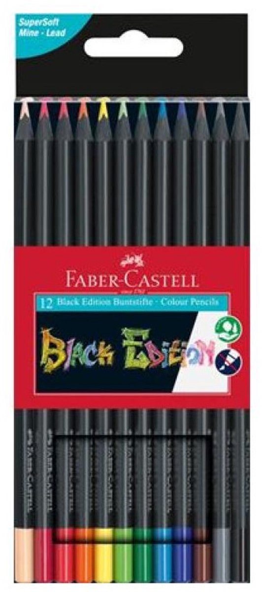 Faber-Castell kleurpotloden - Black Edition - 12 stuks - FC-116412 — cadeau in Hobby - foto 3