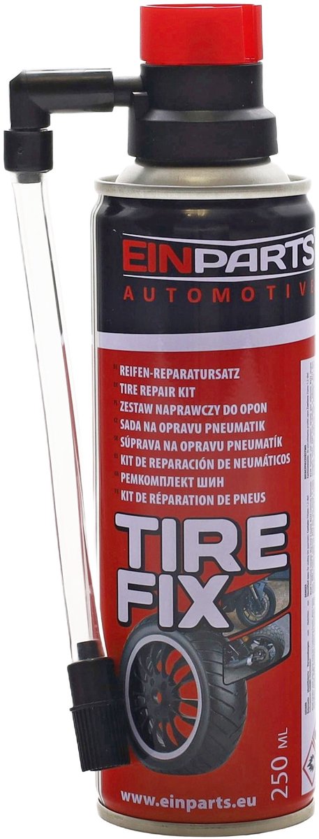 Einparts Banden Reparatie Spray 250ml – Nood Reparatie en Bandenvuller zonder Gereedschap